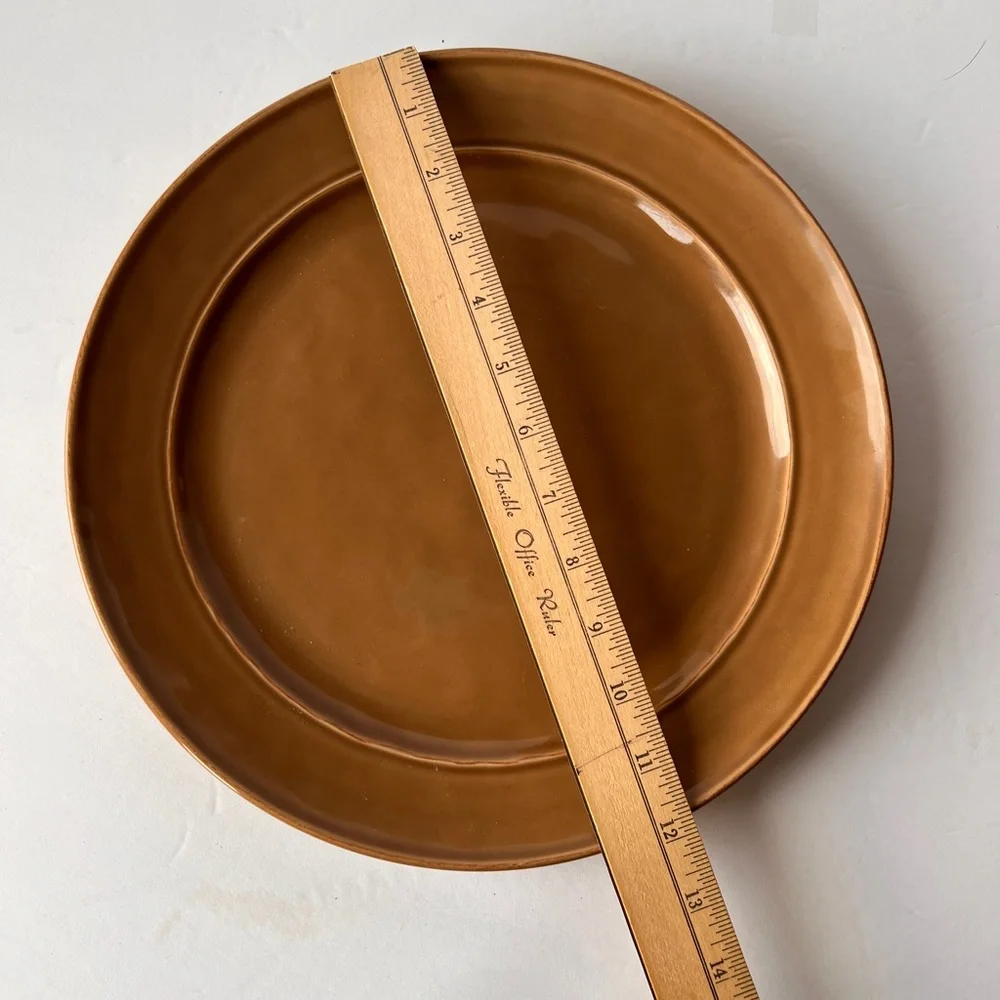 Pottery Barn  CAMBRIA MUSHROOM Dinner Plate 11 3/4" Taupe Oversized Charger EUC - Picture 3 of 3